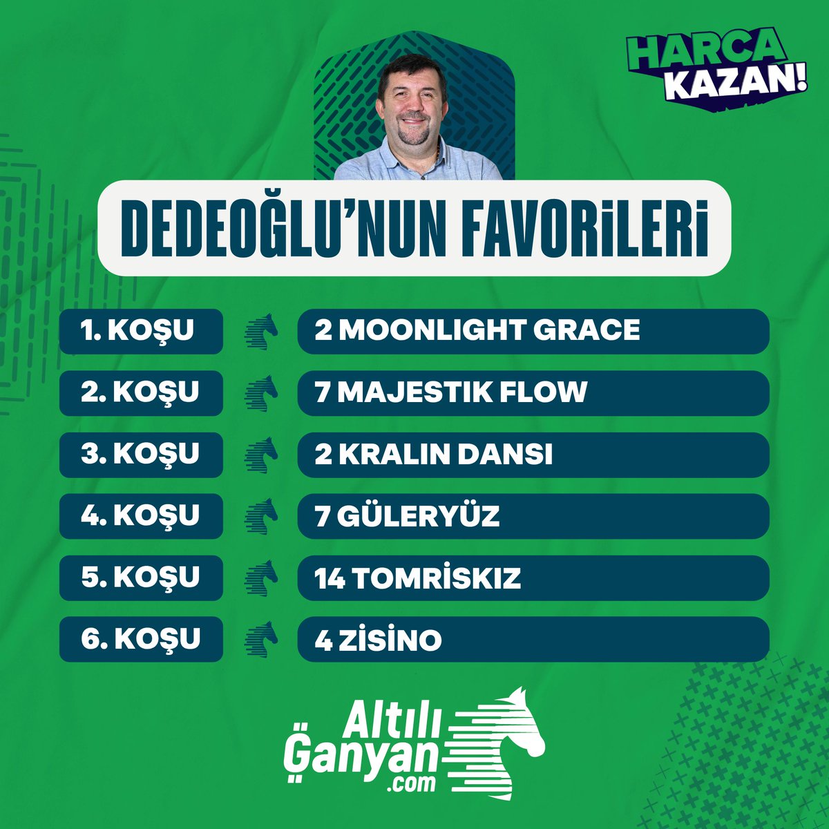 AltılıGanyan.com (@altiliganyancom) on Twitter photo 💬 <a href="/stormboyss/">Gökhan Dedeoğlu</a>, İzmir programında 1. 6'lıya giren koşulara dair favori listesini belirledi; bu atlar #GanyanOlur dedi!
🔗 bit.ly/AltiliGanyan_Y… 💬 <a href="/stormboyss/">Gökhan Dedeoğlu</a>, İzmir programında 1. 6'lıya giren koşulara dair favori listesini belirledi; bu atlar #GanyanOlur dedi!
🔗 bit.ly/AltiliGanyan_Y…