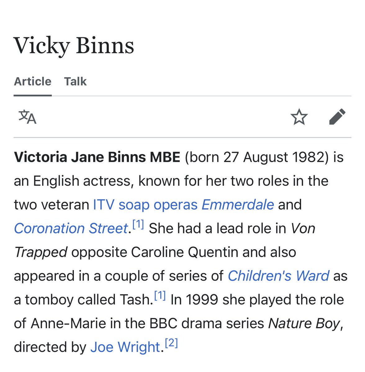 Cafi2k's tweet image. Victoria Jane Binns MBE