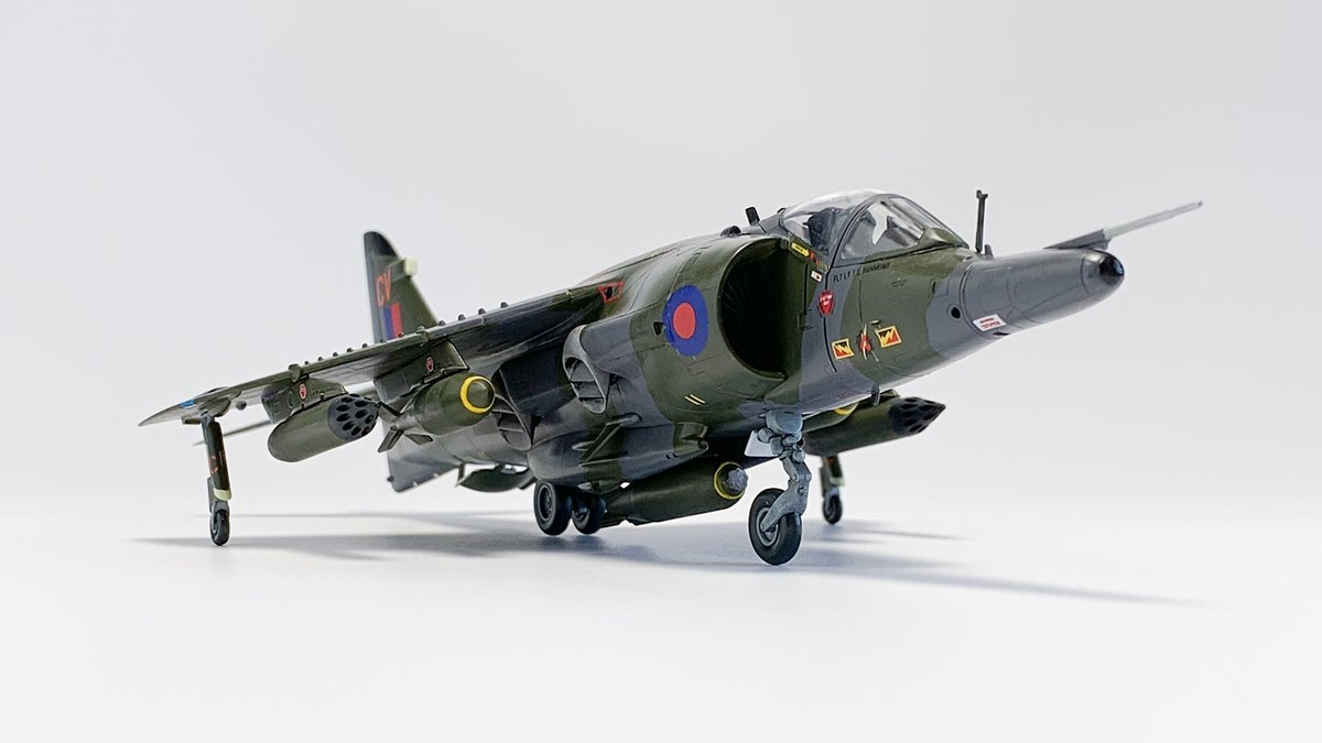 nuts4pm's tweet image. Harrier GR.3 (1/72) 完成しました！
水性ホビーカラーではかどります
#ハセガワ
#72lab定例会