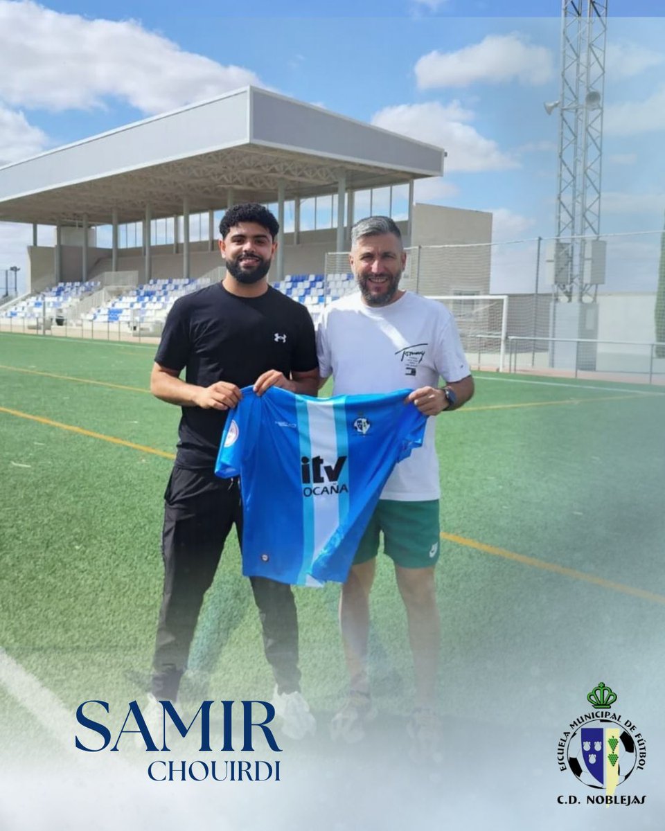 CDNoblejas's tweet photo. Fichaje: Samir Chouirdi
Delantero, aunque puede jugar en todas las posiciones de ataque.
Procede del CF Pozuelo y sabe lo que es ascender a Tercera, ha jugado en Parla Escuela, Pantoja y Fuenlabrada.
Bienvenido Samir!
#LahoradeVolver https://t.co/HS8T5DjZS5