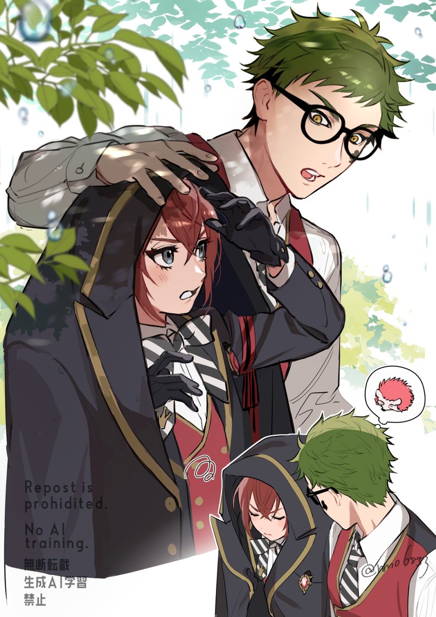 nmo6833's tweet image. トレリド♣️🌹（修正再掲）
濡れて帰らせられないので☔️