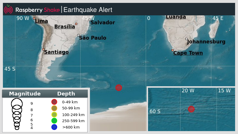 raspishakEQ's tweet image. Preliminary M5.3 #Earthquake
ID: #rs2025oqslpn
2580km from #Stanley,FalklandIslands, #SandwichIslands
2025-07-27 09:37 UTC
Source: #GFZ
@raspishake
Join the largest #CitizenScience EQ community ➡ raspberryshake.org
EVENT ➡ stationview.raspberryshake.org/#?event=rs2025…