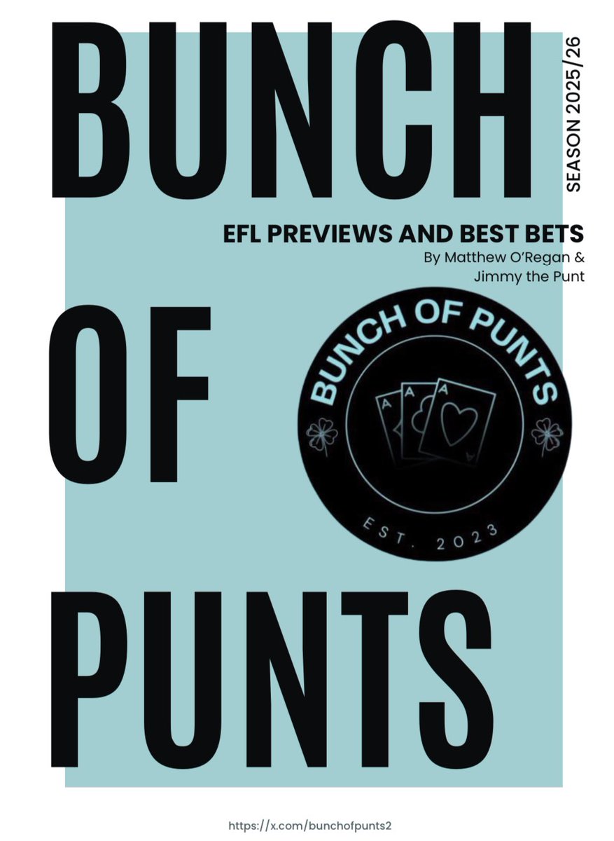 matthew_oregan's tweet image. 🚨🚨After weeks of hard graft- the outright magazine is live- @JimmyThePunt &amp;amp; I made a magazine that’s well worth buying- over 145 teams previewed🚨🚨

- in depth 1-24s from prem to national league
-step 2 and 3 analaysed
- best bets 

SIGN UP NOW mymembers.io/bunchofpuntsou…