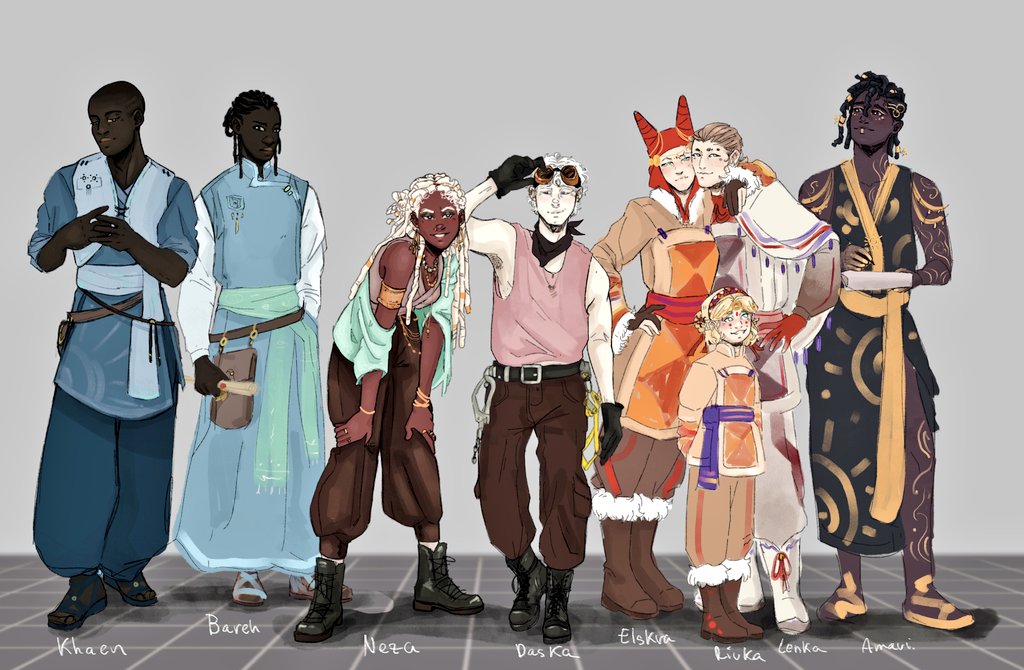 howuld1's tweet image. Mis niños abocetados canónicamente correctos.
Mis favoritos personales (aunque este mal tener hijos favoritos) son Bareh, Elskra y Amari.
#oc #originalcharacter #originalcharacterart