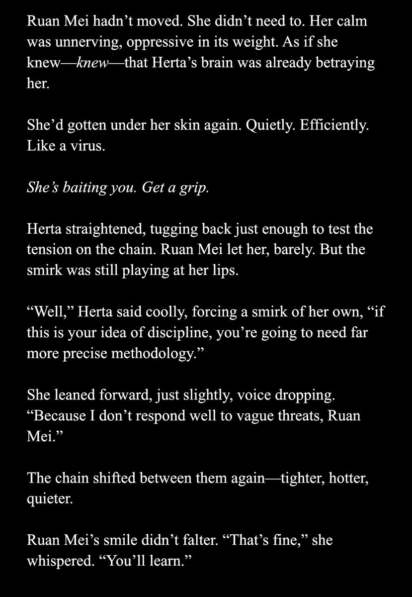 ig_jna's tweet image. Part 3 coming out in a few hours !
Any tags you guys want to see in this part? I’ll try and incorporate them ^^
#ao3 #hertamei #herta #RuanMei