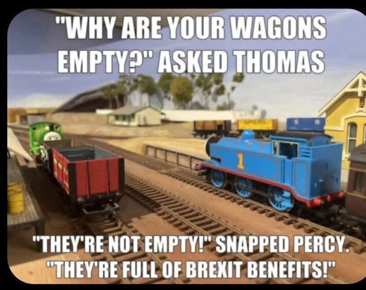 Looks like #Brexit has affected the Island of Sodor too. #RejoinEU
