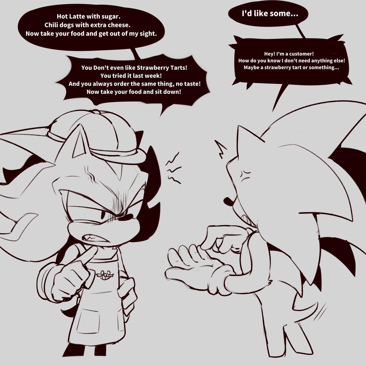 Redpuppy5's tweet photo. I got the idea for this doodle from a mcdonald's video
#sonadow https://t.co/ywUBMmeLag