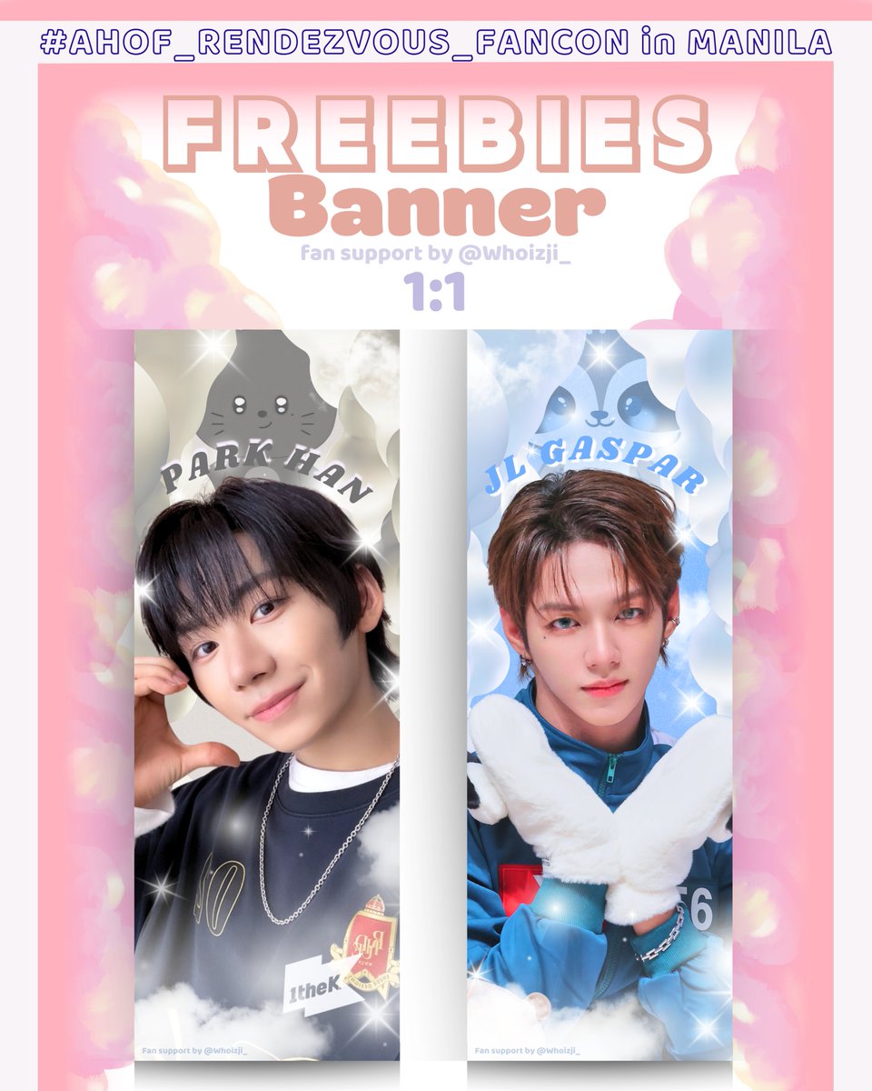 AHOF fancon in Manila freebie🌟

fan support for ParkHan &amp; JL
by <a href="/whoizji_/">ji ★</a> 

-ˏˋ⋆ ahof hand banner ⋆ˊˎ-  
 
⤷ mbf, like, &amp; rt (show proof on d-day)
⤷ open for trades! 
⤷ We still need donations in order for us to achieve 1000pcs, kindly DM me!

see yaa! #AHOF #Rendezvous