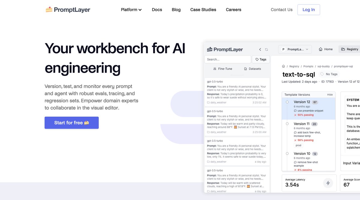 Badal Khatri (BK)☀️ (@badalkhatribk) on Twitter photo 🛠️ Tool of the Day: <a href="/promptlayer/">PromptLayer</a>
What it does:
→ Tracks every GPT request + response
→ Lets you debug / compare / improve
→ Works with OpenAI + Claude + Groq etc.
Why it matters:
You can’t improve what you don’t track
Bonus:
→ Auto-tags outputs that underperform
→ 🛠️ Tool of the Day: <a href="/promptlayer/">PromptLayer</a>
What it does:
→ Tracks every GPT request + response
→ Lets you debug / compare / improve
→ Works with OpenAI + Claude + Groq etc.
Why it matters:
You can’t improve what you don’t track
Bonus:
→ Auto-tags outputs that underperform
→