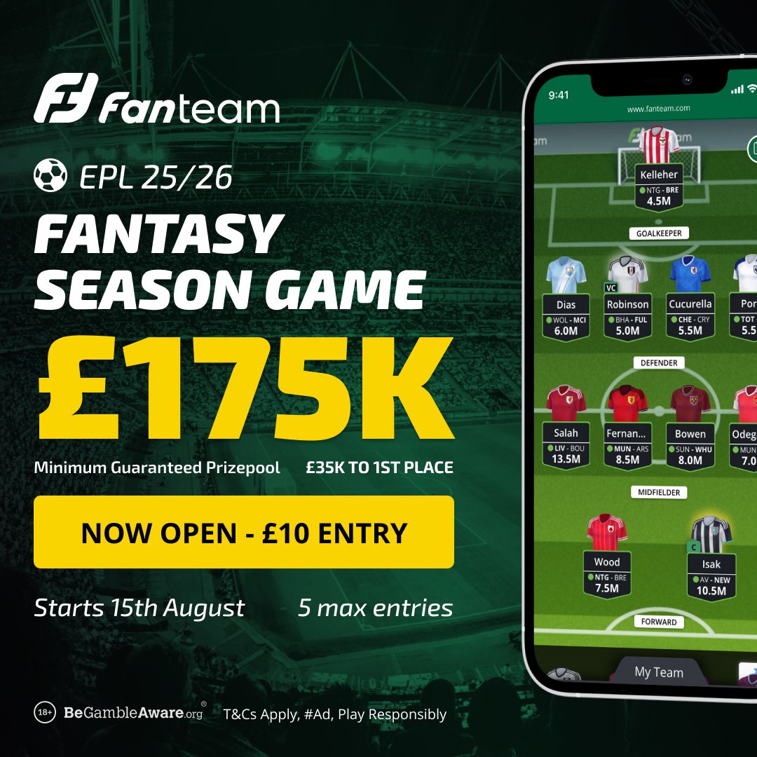 Hibbo_FPL's tweet image. 🚨 The @FanTeamOfficial Fantasy Season Game has launched — and this time it&apos;s open to Irish entries 🇮🇪👀

Here’s my strategy thoughts and a quick breakdown of the main mechanics of the game 🧵