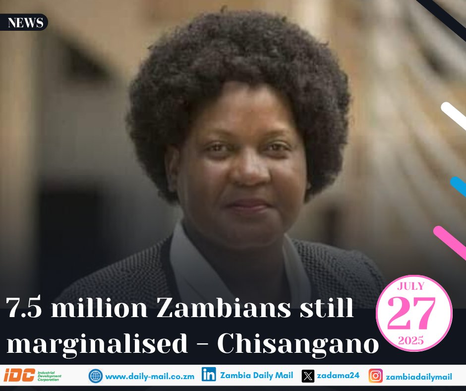 zadama24's tweet image. FIRST Deputy Speaker of National Assembly Attractor Chisangano has called for urgent and coordinated national efforts to address rural poverty and infrastructure deficits, warning that failure to act now could derail Zambia’s development aspirations.

Ms Chisangano said over 7.5…