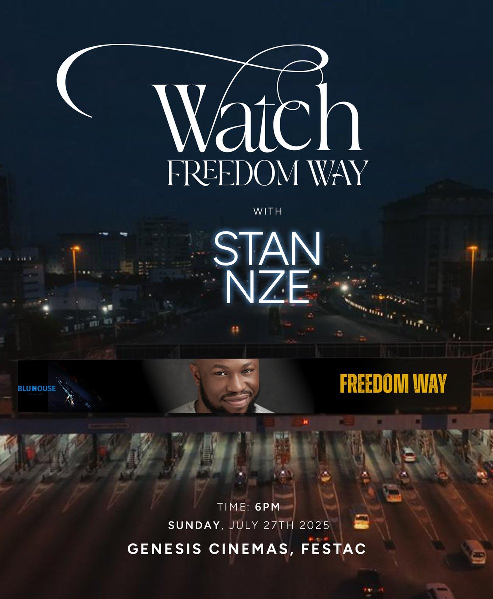 blessinguzzi's tweet image. Catch Stan Nze at Genesis cinema, Festac today. Watch Freedom Way in a cinema near you today.