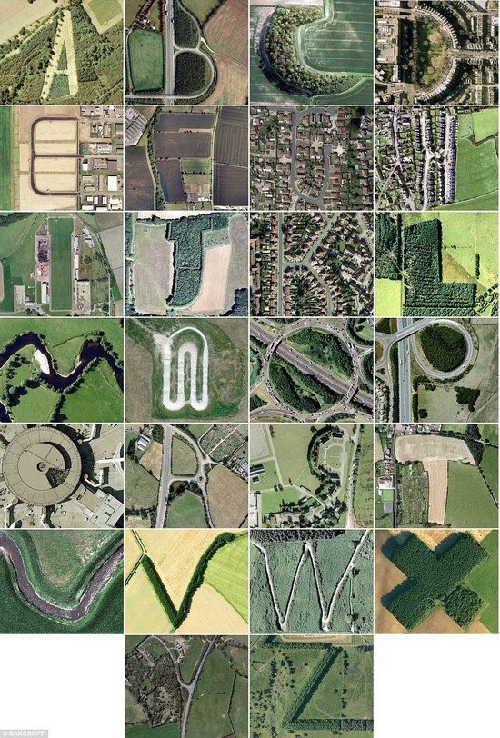 Good Morning 
The first ever collection of photographs showing the UK landscape in alphabetical form has been put together by a bored housebound journalist recuperating from a near fatal car smash    Wonderful work