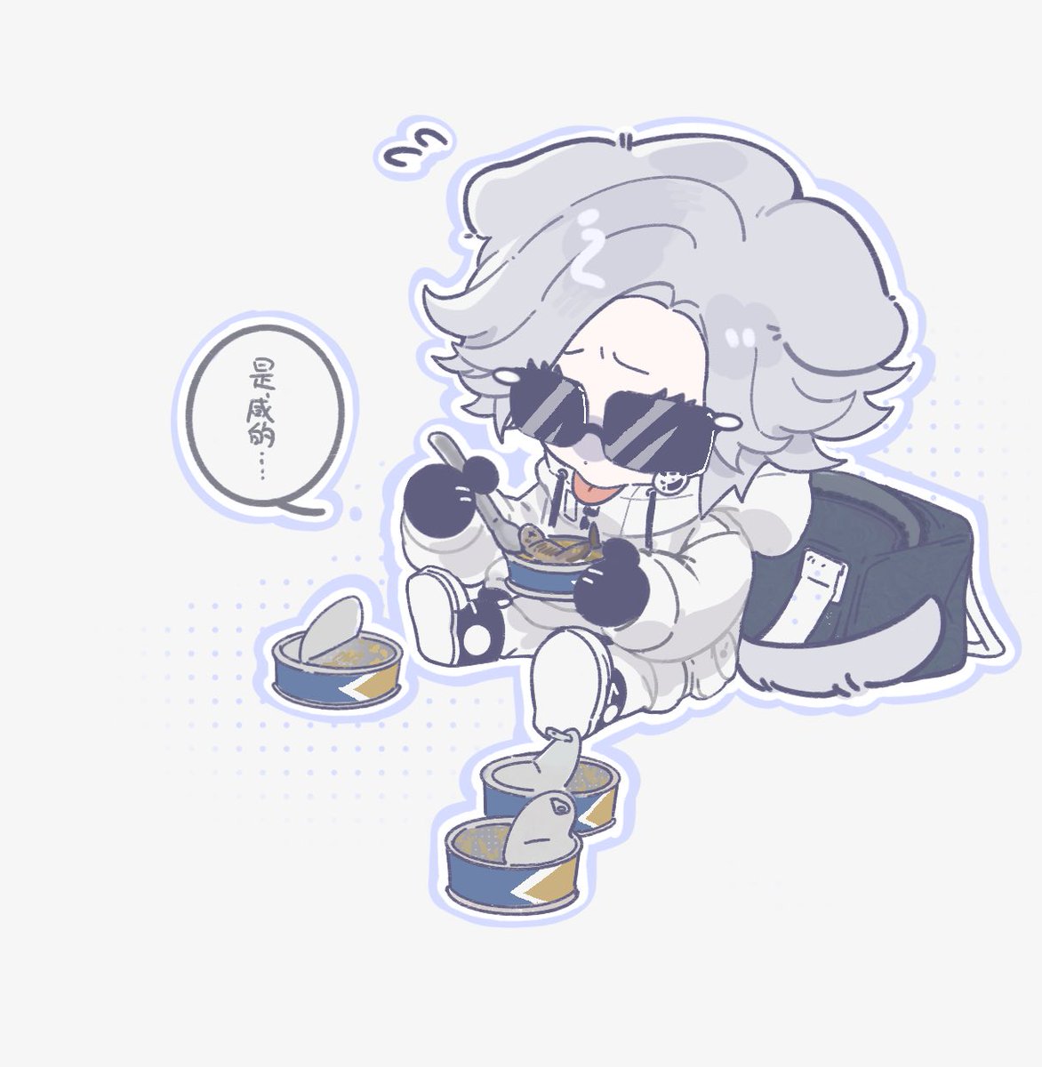 ZoeyCroseer's tweet image. #ハンドラ美術部
#hndr_FA
#蒼月衛人
可怜小狗被罐头暗算🥹