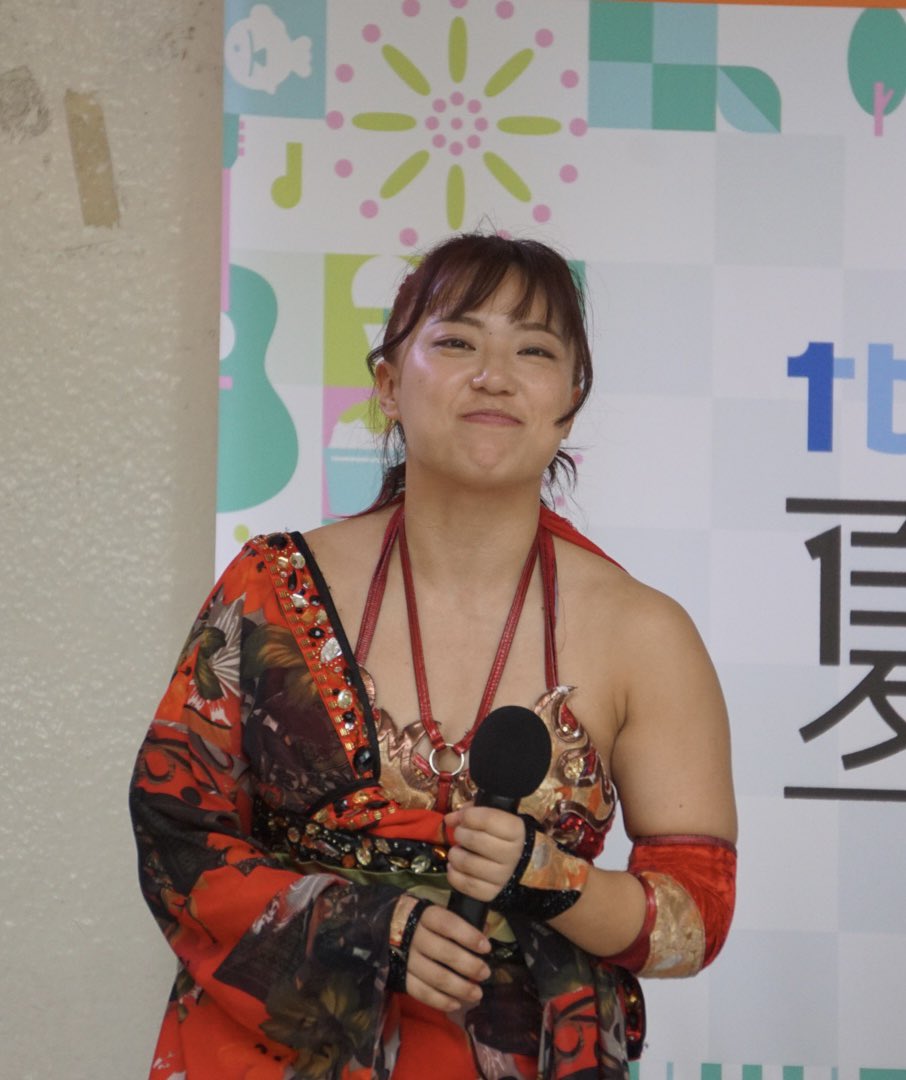 ProWrestlingJp's tweet image. 仙女に入団してからは初めましての高瀬みゆき選手

#tbc夏まつり2025 #SENJO #東北放送 #高瀬みゆき