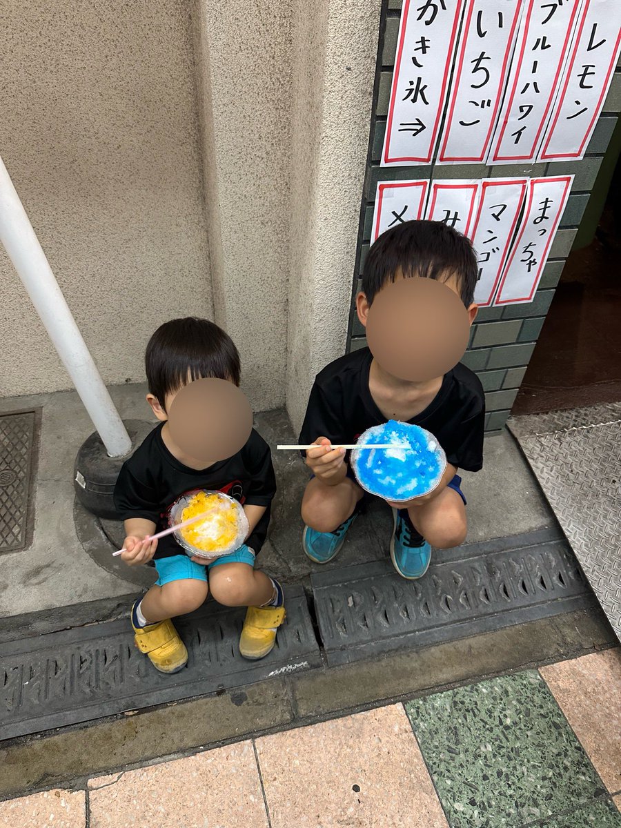 近くのお祭りに子供達と！