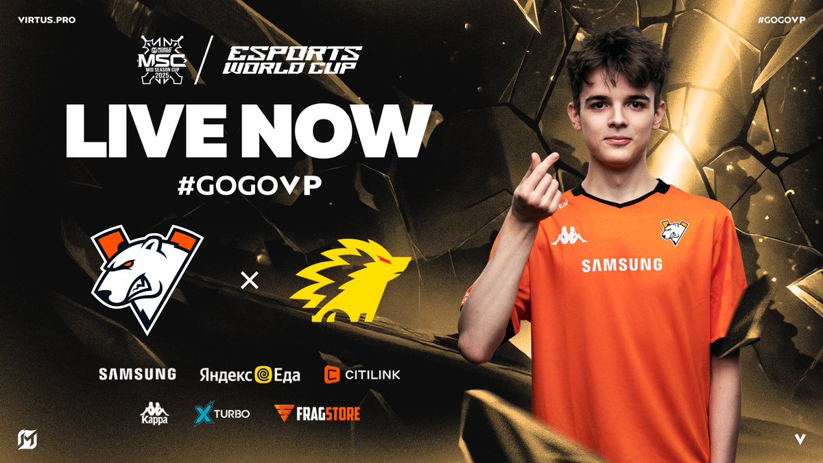 virtuspro's tweet image. Draft phase is live 😉 Tune in to the stream of our series vs @onic_esports and cheer the Bears on ✊🏻
LIVE: youtube.com/watch?v=aHcOFN…
#MLBB #EsportsWorldCup #EWC25 #EWC #GOGOVP