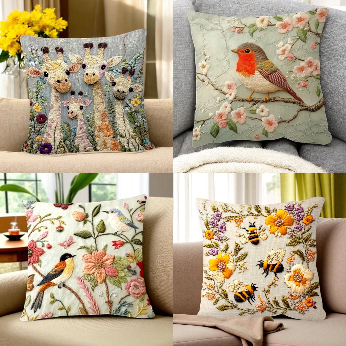 LumpyandFriends's tweet image. Two More Adorable Cushion Designs Released….. These 2 dimensional images are sure to put a smile on your face.
These cozy accessories are perfect for your sofa, armchair, or bedroom 🐾🐾❤️
Size 45cm x 45cm Square. 2 Dimensional image. Complete with cushion pad insert. Zipper.…