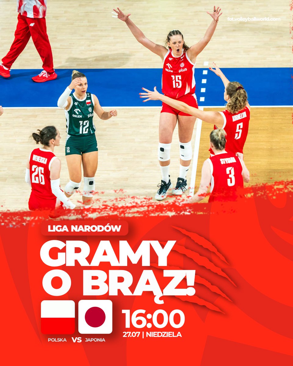 KSDevelopres's tweet image. 🔥 Gramy o BRĄZ! 🔥
Dziś o 16:00 reprezentacja Polski walczy z Japonią o podium #VNL2025! 🥉
🇵🇱 Polska vs Japonia
📺 Oglądaj na: Polsat & Polsat Sport 1
Emocje gwarantowane!💥
#Polska #Volleyball #Siatkowka