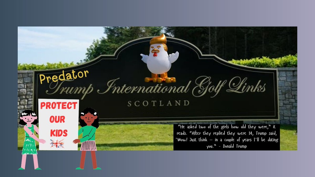 Wasn't aware the Nobel Peace Prize had category for leacherous predatory males 

Predator President TACO - lock him up

#TrumpScotland #PedoPresident
