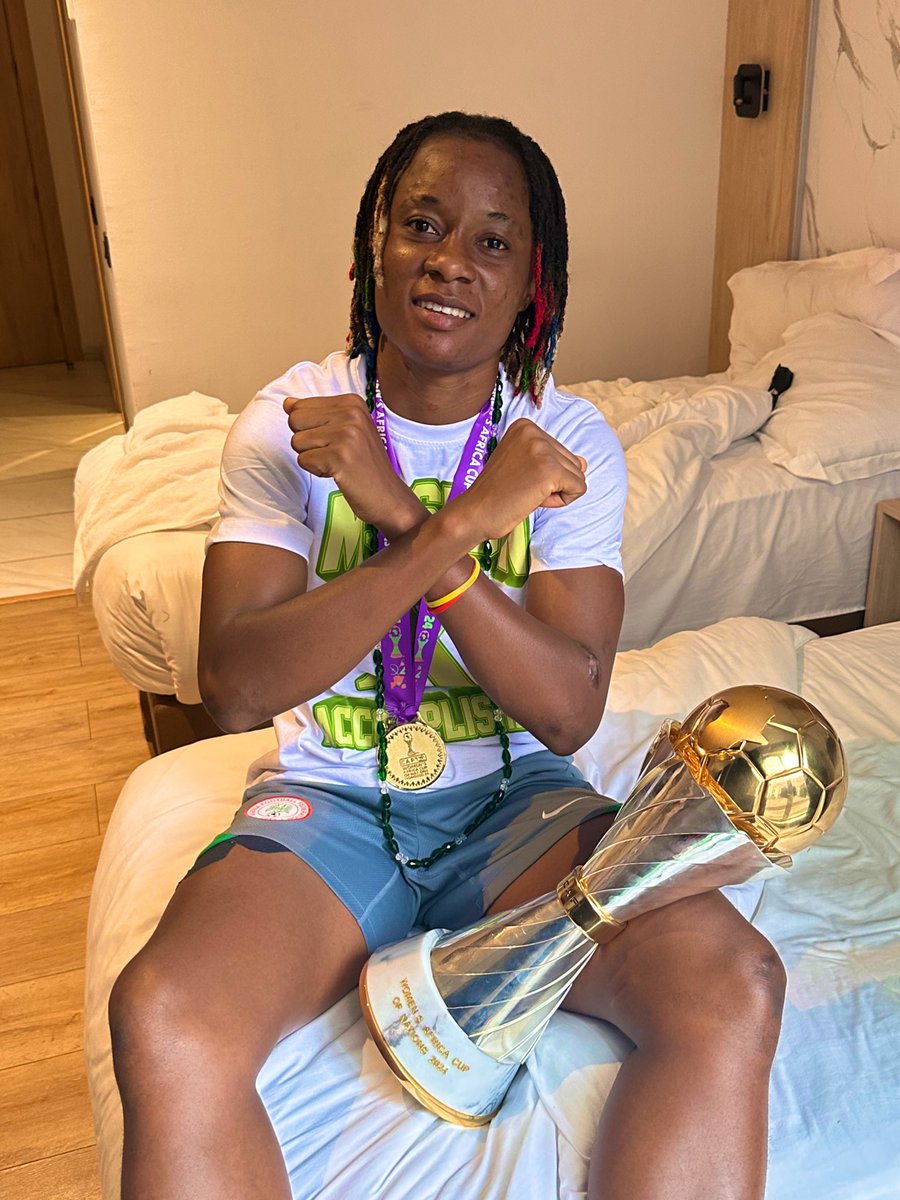 tosindemehin's tweet image. First WAFCON appearance. First title.
God’s grace, hard work, and a team that never gave up.
From dreaming about it to living it.
First WAFCON, and now a CHAMPION.
Grateful for every second. 🇳🇬
#14 #WAFCONWinner #SuperFalcons
CHAMPIONS 🏆 🇳🇬