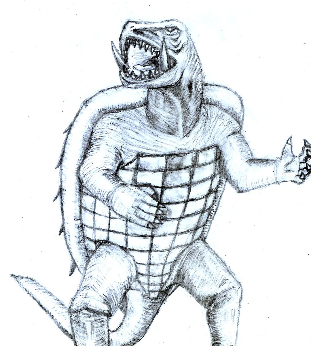 agul228's tweet image. 給大家看看什麼叫畫蛇添足
功力不夠真的別輕易上色...

#ガメラ #Gamera #卡美拉