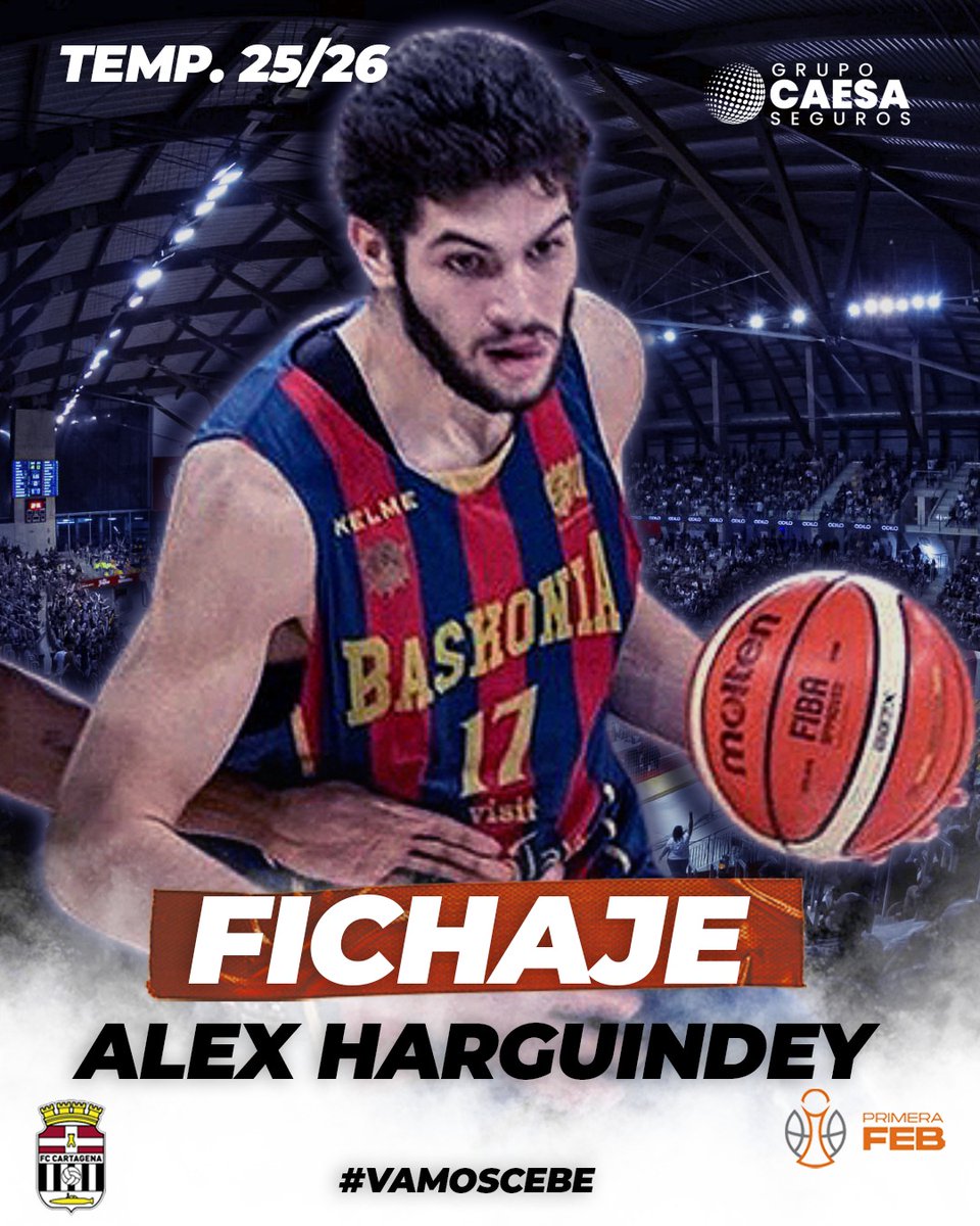 Alex_ReyesIB's tweet image. ⚫⚪ ALEX HARGUINDEY es nuevo jugador del Grupo Caesa Seguros FC Cartagena BC.

El joven alero procede del Clínica Ponferrada SDP, de la 2ª FEB.

Será su estreno en la categoría.

ℹ️ 10.8 puntos, 4.8 rebotes y 0.9 asistencias en 2ª FEB.

#PrimeraFEB