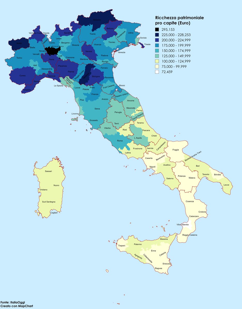 FalkTG's tweet image. Italy&apos;s prosperity correlates very clearly with its proximity to Frankfurt.