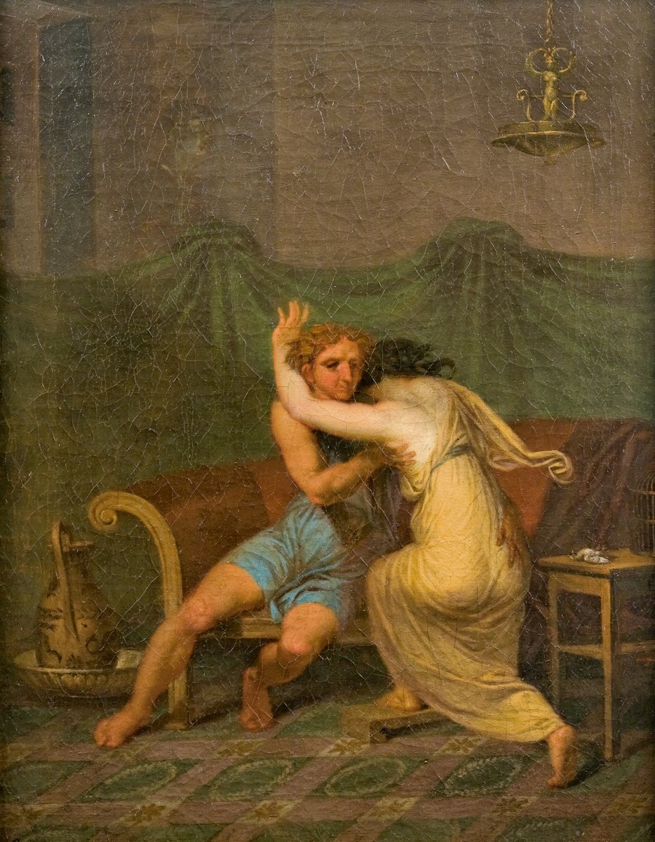 RafaelMateos7's tweet image. "La poetisa griega Safo y la chica de Mitilene" y "Lesbia y Catulo". Nikolai Abildgaard (1743-1809)