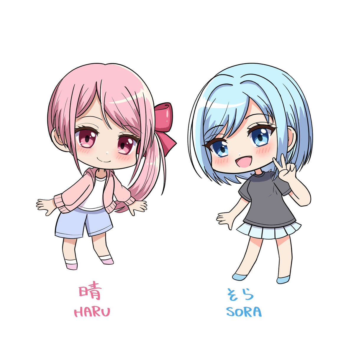 maocake_kai's tweet image. 晴そら✨
ちびキャラ描いてみました！
#オリキャラ