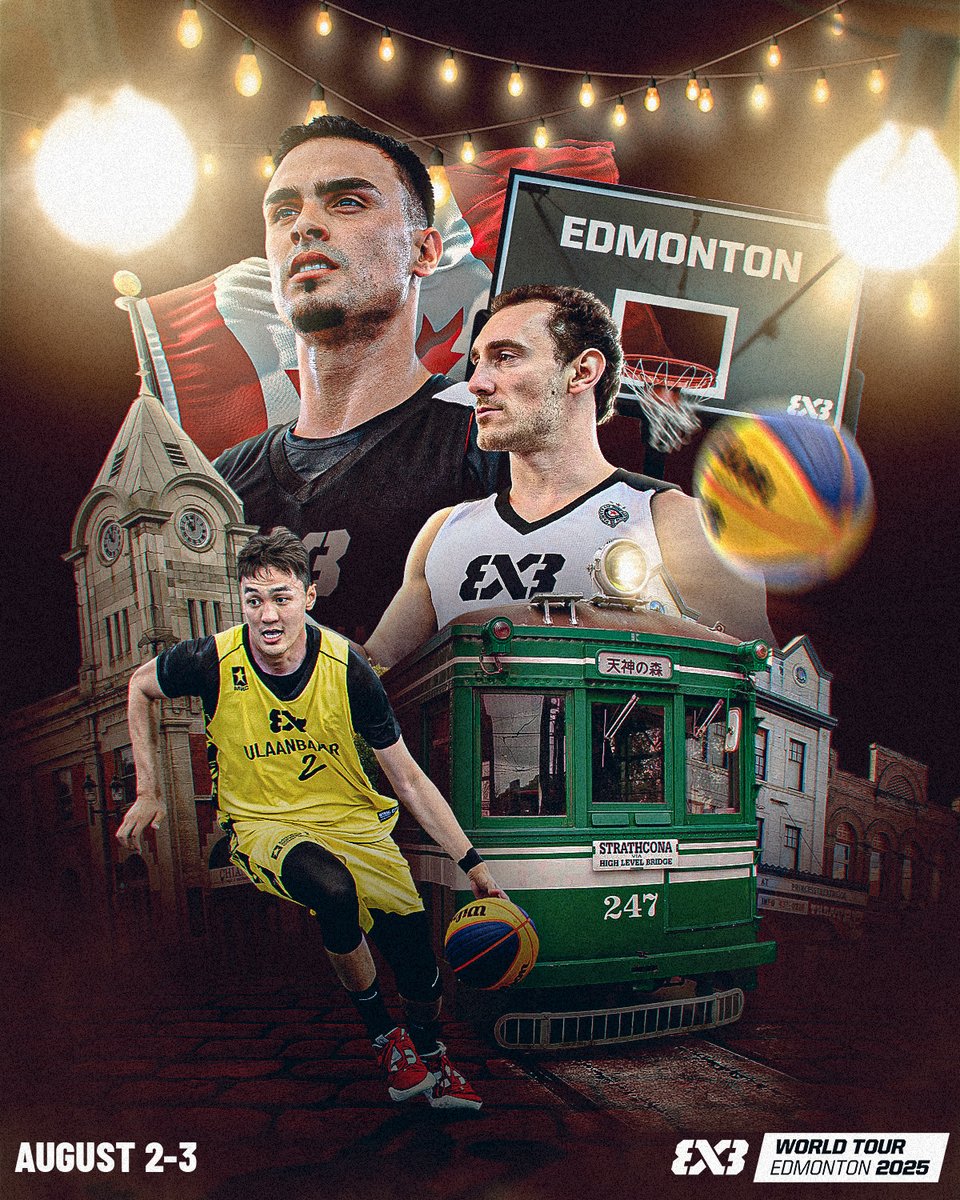 🇨🇦 Edmonton, WE BACK! 🤩

📍 #3x3WTEdmonton
📆 August 2 - 3
📺 Watch the action LIVE on the FIBA 3x3 YouTube channel ➡️ bit.ly/FIBA3x3_YT 

#3x3WT