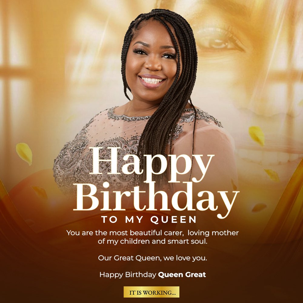 abrahamgreat's tweet image. Happy Birthday, Our Queen, Our Treasure!
Today, we celebrate you - the heart of our home, the strength behind our journey, and the light that guides our days.
From Daddy (Abraham Great) and your four sons - Darren, Dexter, Divine, and Denzel; we honour you with love, laughter,…