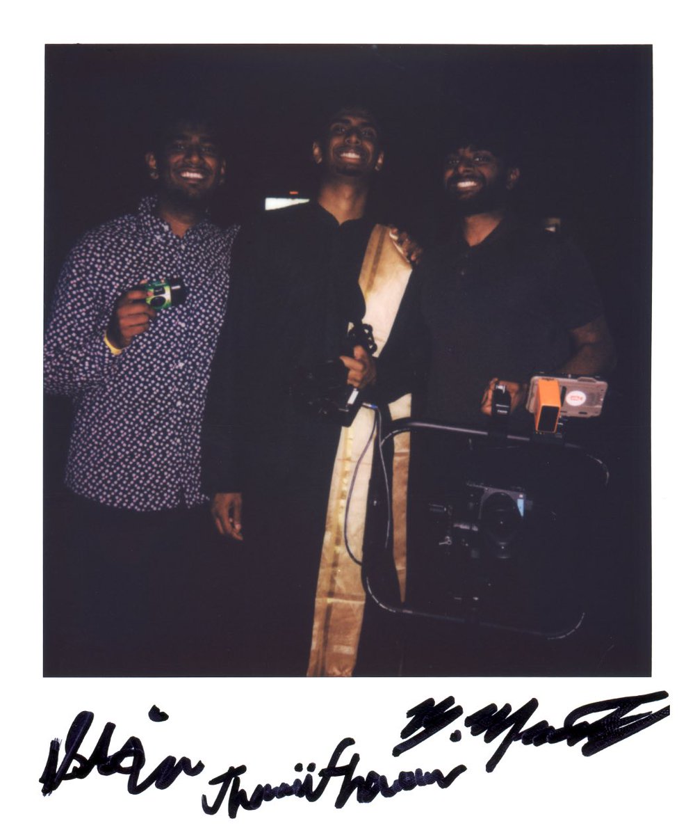 Asvin, Tharan and Maathulan on Polaroid