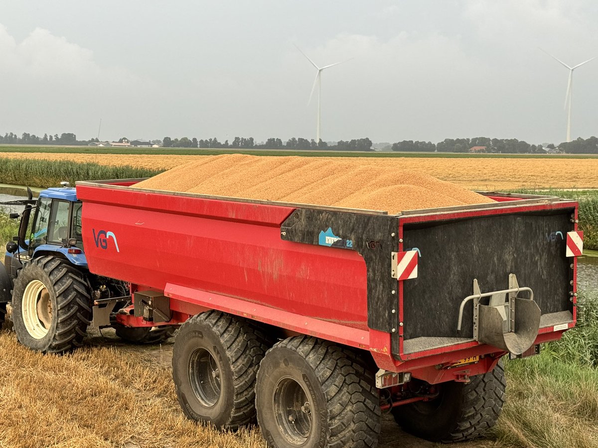 Weervoorspelling an sich  en de uitkomst ervan zelden zo extreem meegemaakt als dit teeltseizoen. Grote verschillen en verrassingen maar tarwe oogst thuis klaar😎