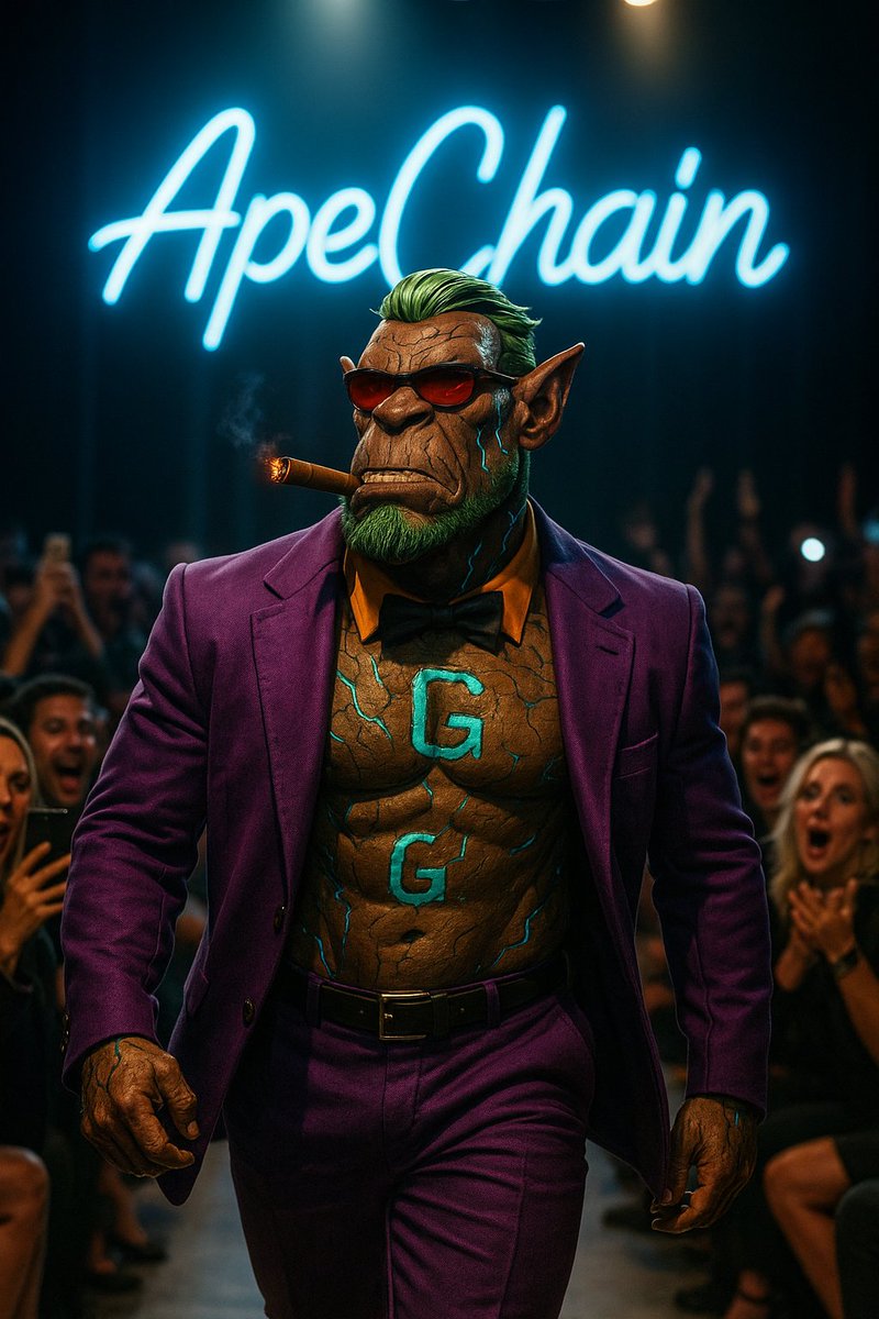 Mobberero don’t pose.
Mobberero imposes.
Stole the show at the <a href="/ApeChainHUB/">ApeChainHUB</a> runway. 
Crowd gasped. 
Cameras flashed. 
Vibes: undefeated.

#ApeChain #GMOBs #Web3Fashion #MobLife 🥶💜🧬