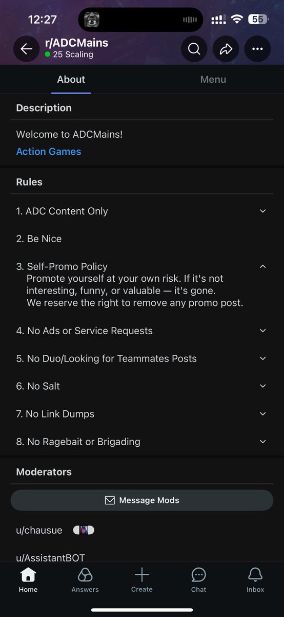 Sykko_xo's tweet image. Almost a year ago, I got banned from r/ADCMains for posting my ADC guide—no warning, and no actual rule broken AFAIK. I’ve tried appealing, but got ghosted.
It’s their sub, they can do what they want. But going beyond their own rules and then ghosting someone who could genuinely…