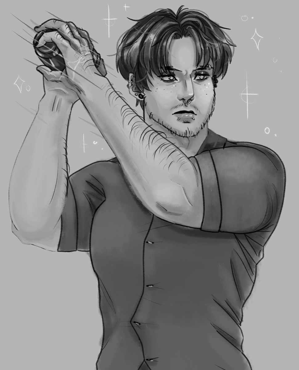susppu's tweet image. bartender realised eddie the crowd cheered
ib; @IronicOrange 's eddie drawing
#dateeverything #dateeverythinggame #eddieandvolt #dateeverythingeddie