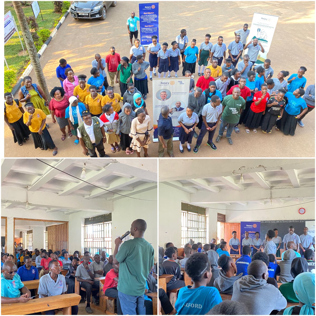 RctWakiso's tweet image. Inspiring the young generation is a way to go and surely mother club @RC_wakiso is taking it swiftly.
We have joined them today at #ExodusSchool to kickstart the journey to have an interact club mentored and chartered.
#Interact