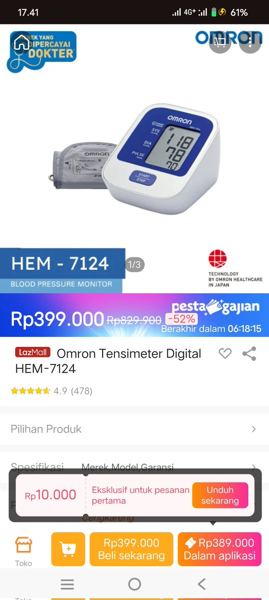 kapan lagi yakan belanja banyak gak bikin kantong menipis klo bukan di lazada pesta gajian, ayo buruan co guys karena ini Hari Terakhir Dapet Voucher nya loh, ada diskon s.d 250rb, voucher bonus s.d 500rb plus crazy brand mega offer diskon s.d 80% 🙌👍
lazada.co.id/products/pdp-i…