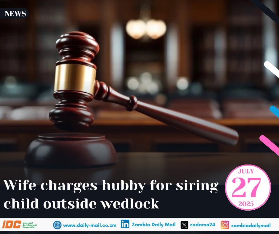 zadama24's tweet image. MATERO Local Court has heard how a woman from Chisamba sexually starved her husband for four years after he failed to pay her K3,000 she charged him for having a child out of wedlock.

Sophia Kwale, 32, a teacher by profession, said according to her tradition, as admission of…