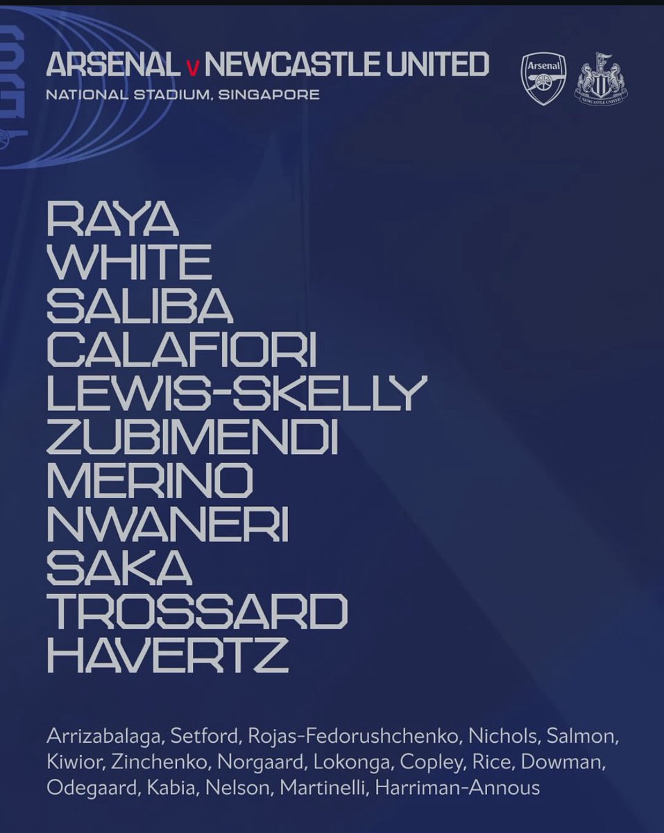 ArsenalZNE's tweet image. Confirmed: Arsenal’s starting 11 vs Newcastle ❤️
Let’s go smash it boys 🔴⚪️