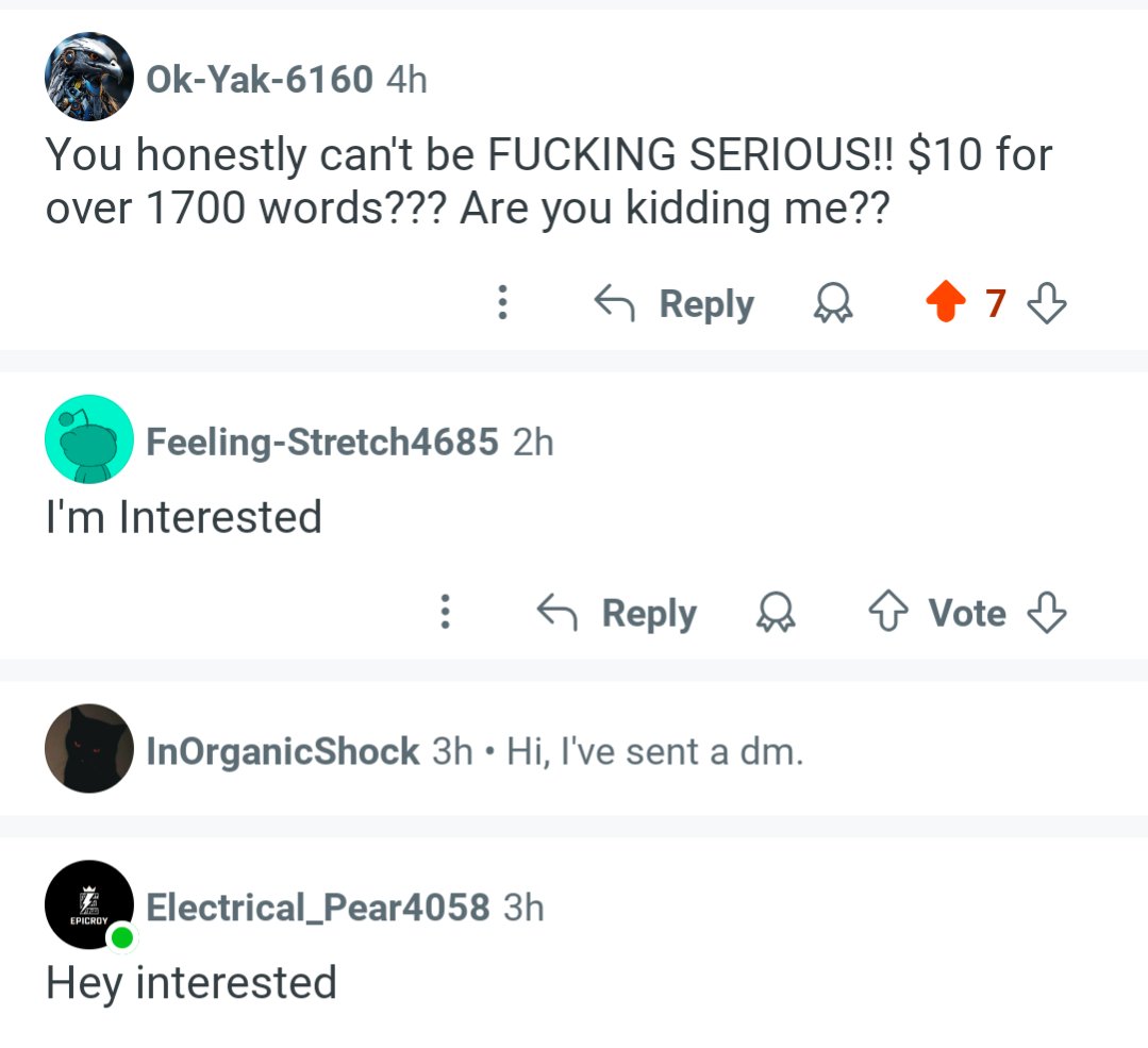 Edokwin's tweet image. The absolute state of the writing market.