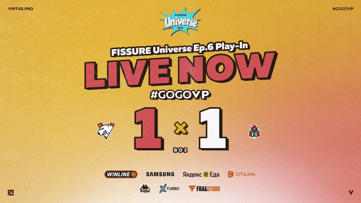virtuspro's tweet image. No luck. The third map will decide everything 👇
LIVE: kick.com/fissure_dota_en
#Dota2 #GOGOVP