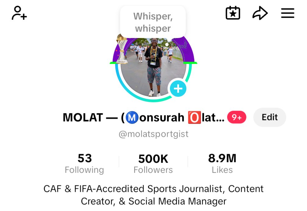 Molatsportgist_'s tweet image. #FIFACWC and #WAFCON2024 gave me almost 300k Tok fams!
Good enough to attract brands for the 2026 FIFA World Cup!? 🤔
The hustle continues!
Thank you, GISTMATES! 🫶🏾
#Molatsportgist