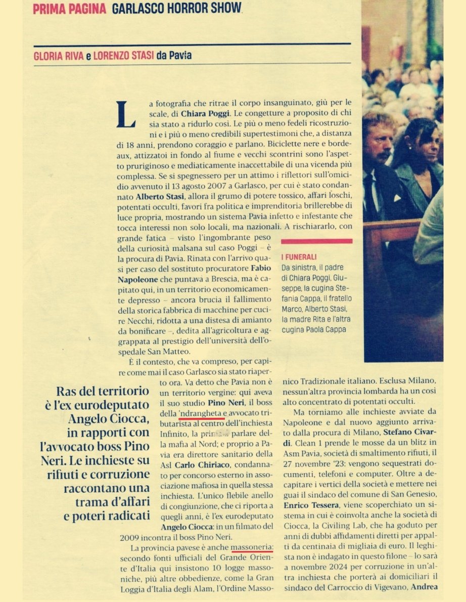 redneroo's tweet image. Sistema Pavia -
&quot;...&apos;ndrangheta...massoneria...alto concentrato di poteri occulti...&quot;
#LEspresso un mese fa
#Garlasco