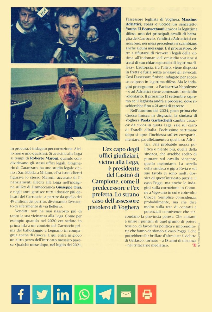 redneroo's tweet image. Sistema Pavia -
&quot;...&apos;ndrangheta...massoneria...alto concentrato di poteri occulti...&quot;
#LEspresso un mese fa
#Garlasco
