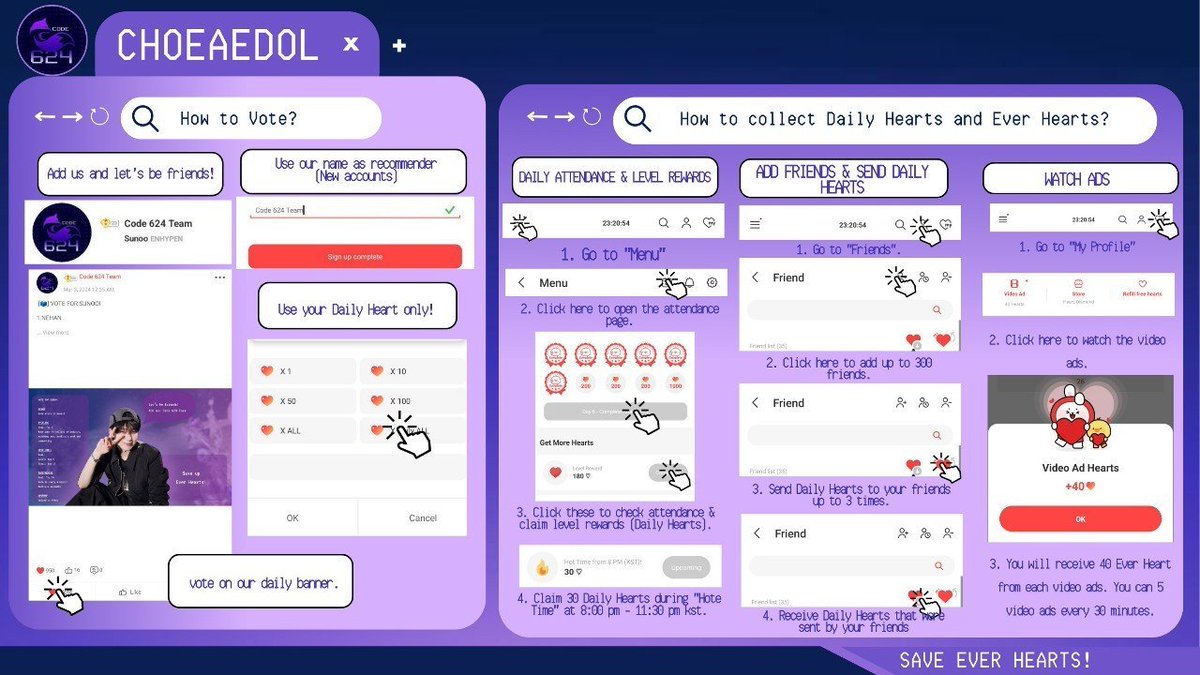 code624team's tweet image. [🗳️] 250727 • CHOEAEDOL

Drop your DAILY HEARTS on our post in #SUNOO&apos;s community and save EVER HEARTS ❤

Current Rank : #55
Goal: Top 20

🖇️: myloveidol.com/articles/30926…  

Make sure to send 3 ❤️ and complete DAILY TASKS 

#엔하이픈_선우 #김선우 #선우 #ENHYPEN_SUNOO @ENHYPEN