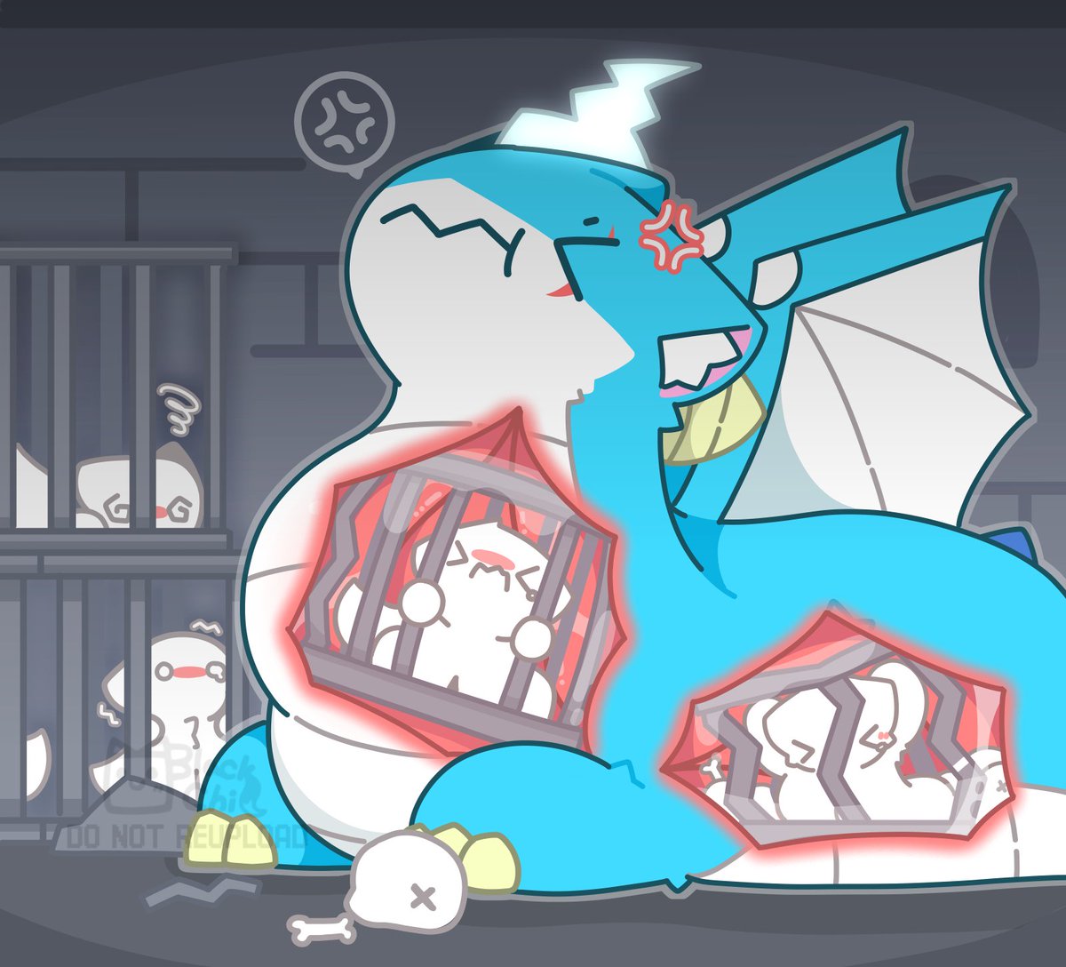 너를 포식자님 형벌에 처한다! 💢
お前を捕食者刑に処する！ 💢

#vore #丸呑み