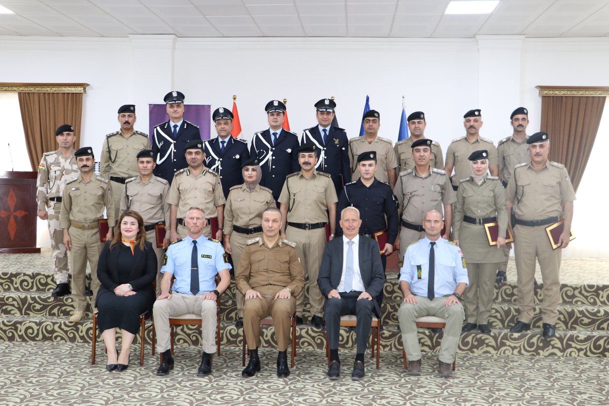 EuamIraq's tweet image. @EUAMIraq launched a Train the Trainer programme at the Police College in Erbil to support police academy instructors in delivering courses on community-oriented policing to regular police, parole officers, and first-line responders in the Kurdistan Region.
