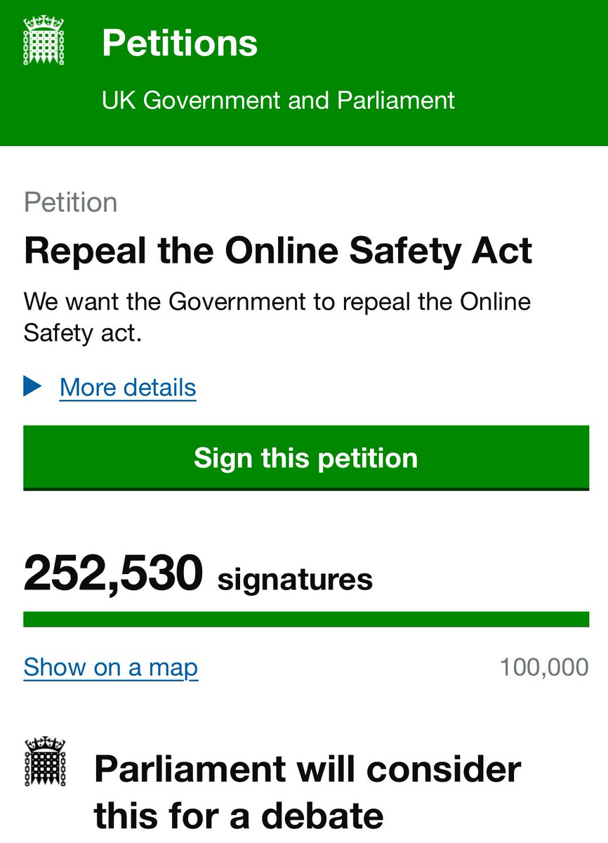A quarter of a million people have now opposed this overreach by the government, who have already used it to suppress political speech.

They will likely double down. Elites don’t ever consider that they might be wrong. But this is one of the few avenues of complaint available.